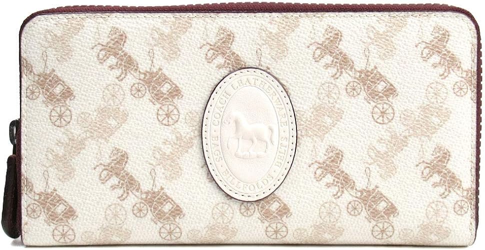 Amazon コーチ 長財布 レディース 馬車柄 オフホワイト系チョーク ブラウン系ダークサドル 611 V5puu 並行輸入品 Coach コーチ 財布