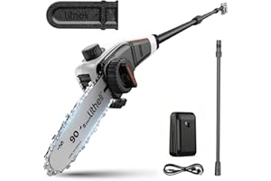 Litheli U20 Pole Saw for Tree Trimming, 8'' Electric Cordless Pole Saws, Battery Tree Trimmer 27.5ft/s Cutting Speed with 2.5