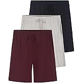 Real Essentials 3 Pack: Men's Soft Lounge Pajama Bottoms Sleep Shorts Breathable Cool Fabric (Available in Big & Tall)