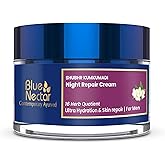 Blue Nectar Kumkumadi Night Cream with Jasmine for Deep Hydration with Kumkumadi Oil & Organic Ghee | Plant-Based Moisturizer for Smooth, Radiant and Glowing Skin (Men, 16 Herbs, 1.7 Fl oz)