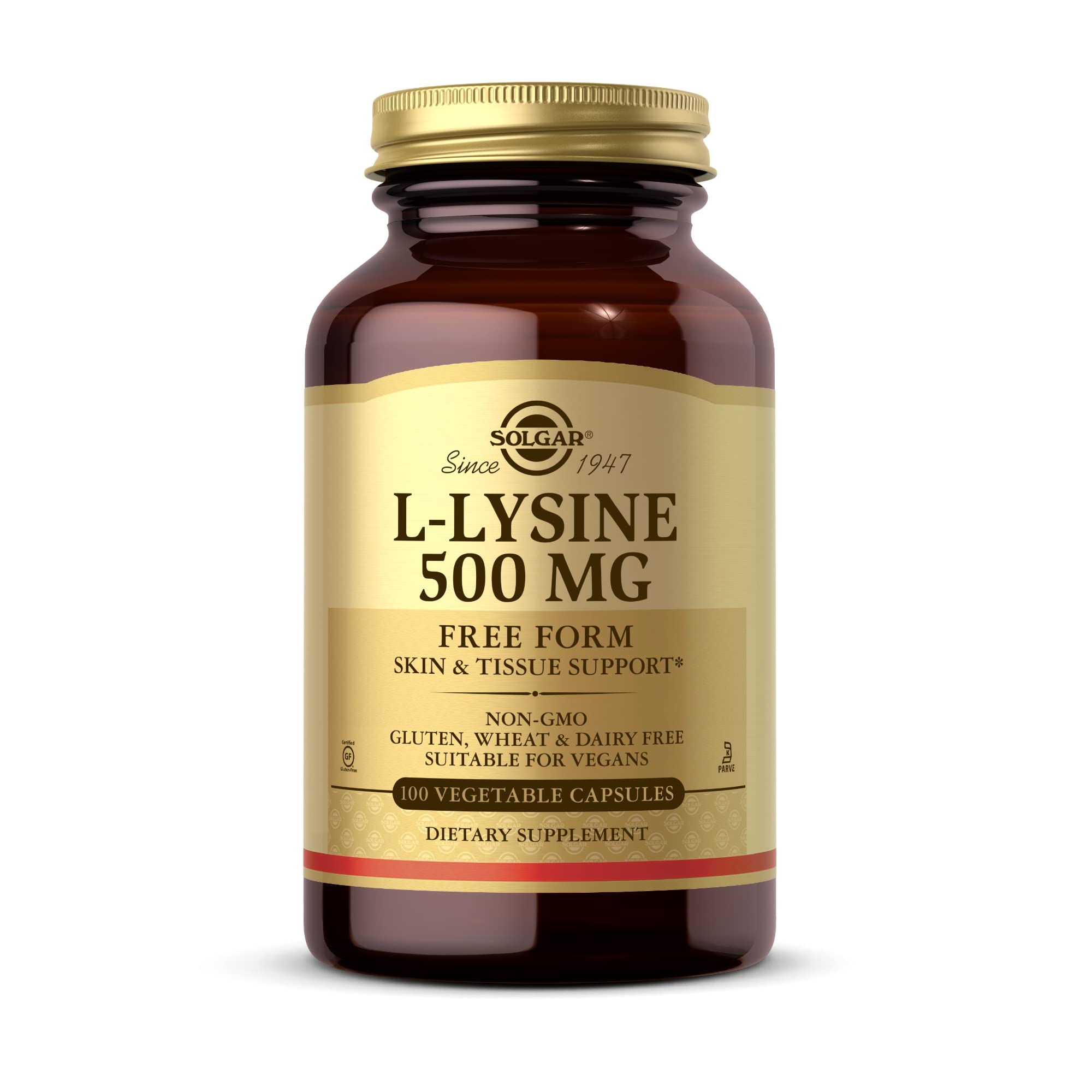 L-Lysine 500 mg Vegetable Capsules