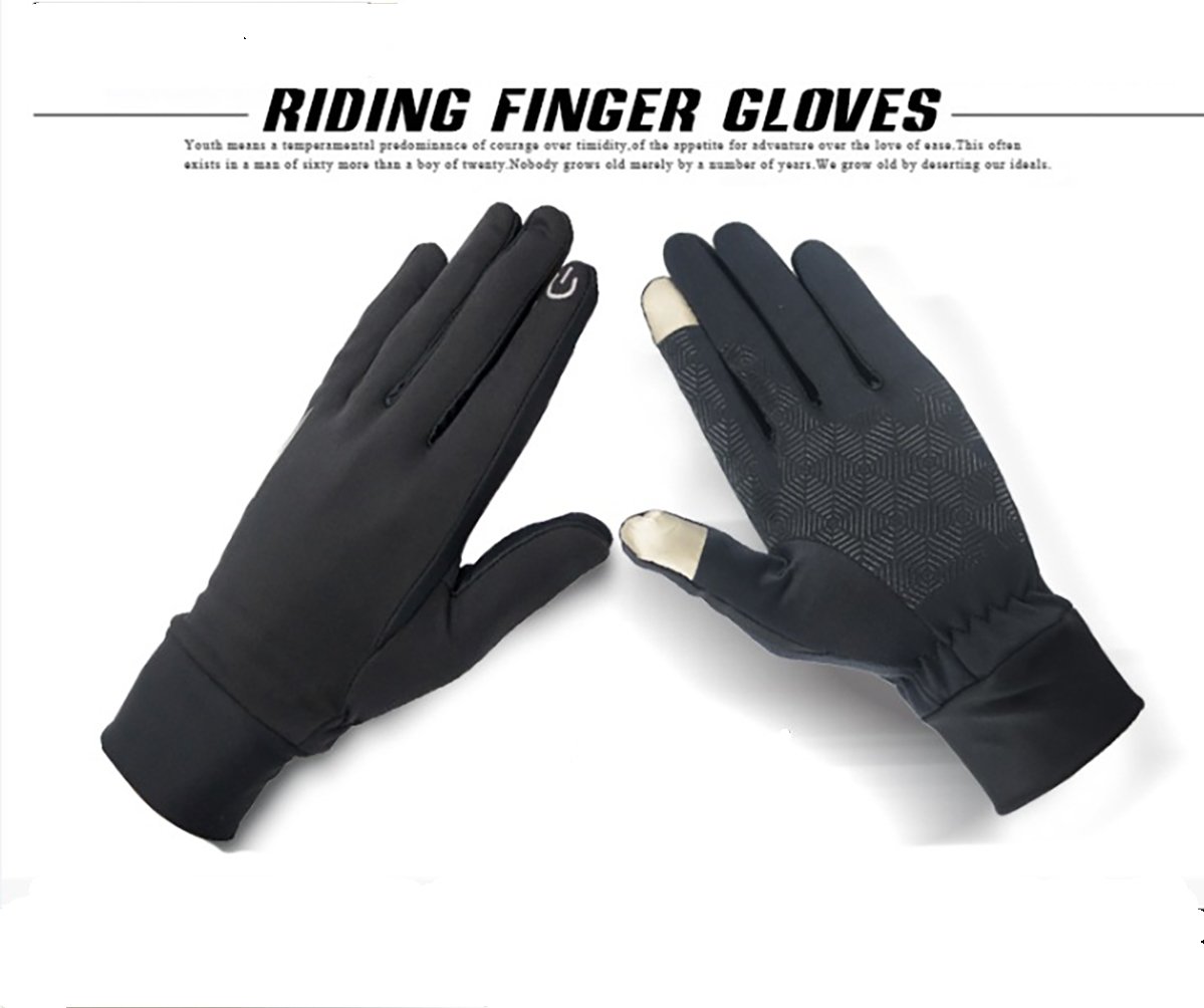 Black Sport Gloves,Touch Screen Gloves,Winter Warm Smart Texting Gloves for Men and Women,Keep Convenient and Lighter for Running, Cycling (M)