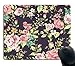 Smooffly Flowers Mouse Pad Custom,Red Rose Flower Pink Floral Print Mouse Pad 9.5 X 7.9 Inch (240mmX200mmX3mm)