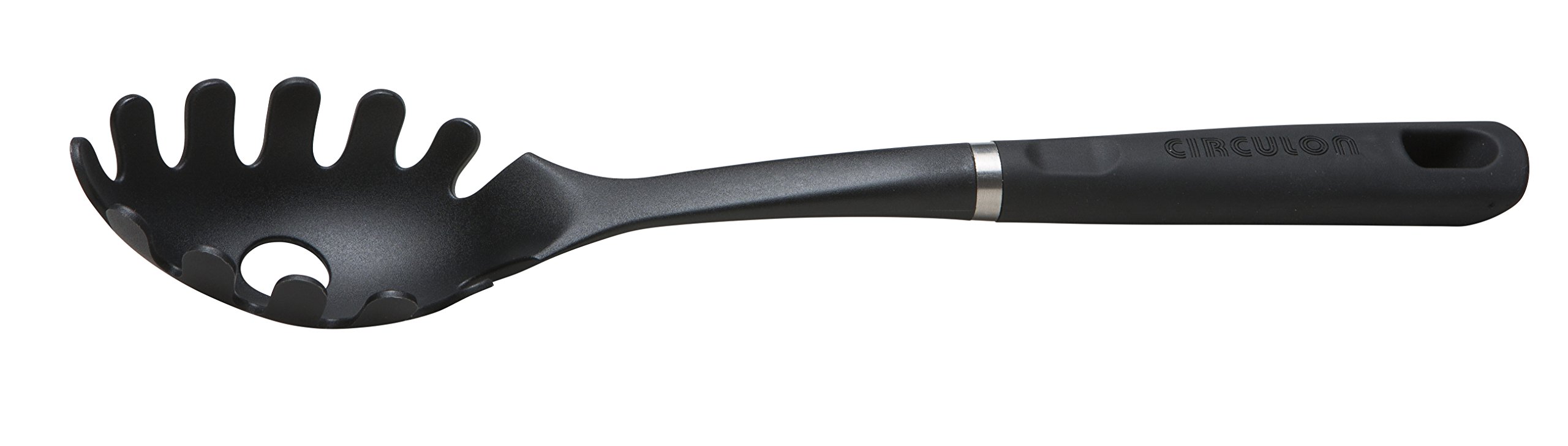 Circulon - Momentum - Spaghetti Spoon - Pasta Fork - Heat Resistant - Comfort Handle - Nylon Utensil - Black โ image 1