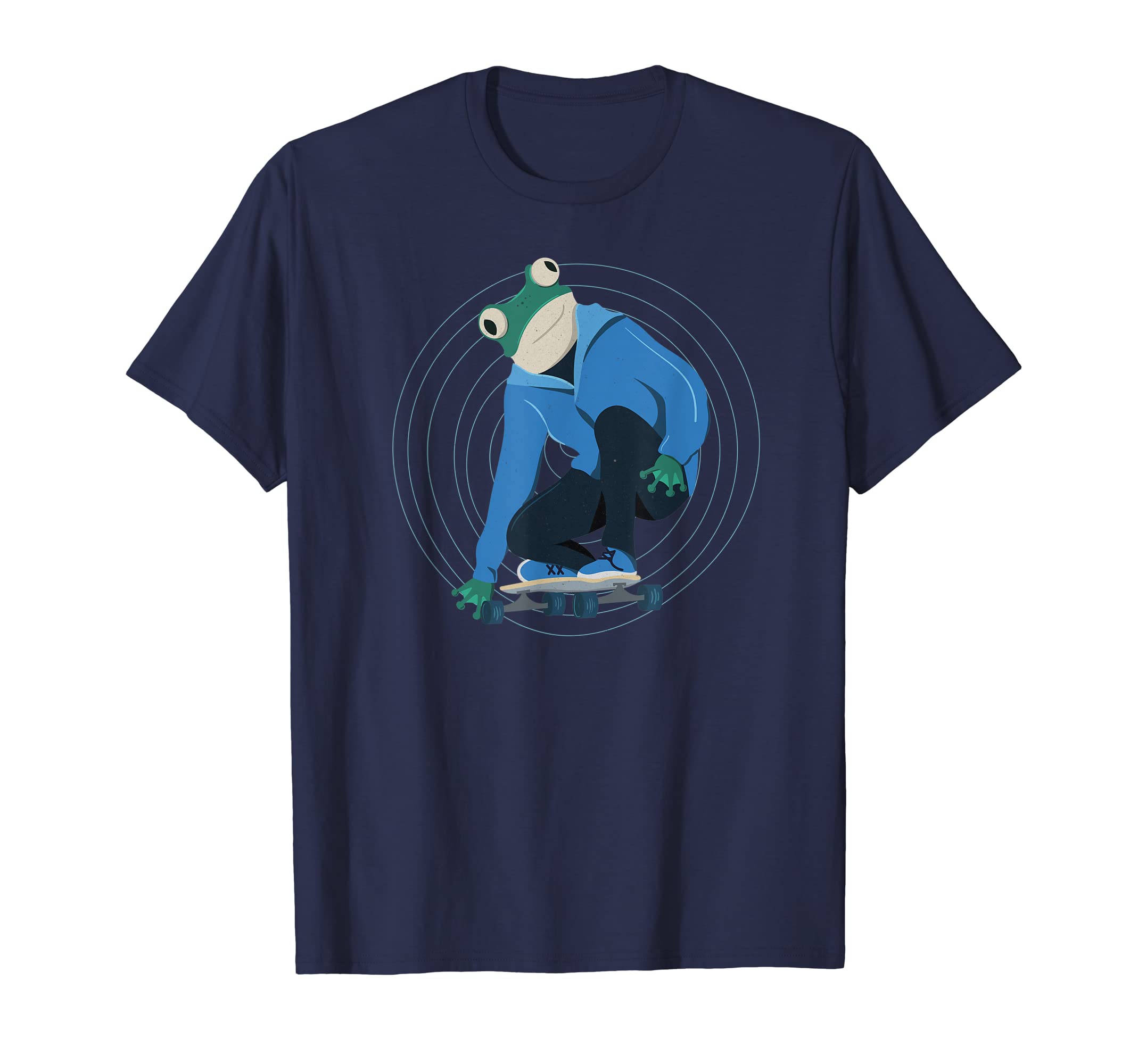 Frog on Skateboard - Cottagecore Aesthetic -Cute Frog Vibes T-Shirt