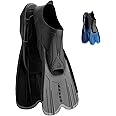 Cressi Adult Short Light Swim Fins with Self-Adjustable Comfortable Full Foot Pocket - Perfect for Traveling - Agua Short: Made in Italy