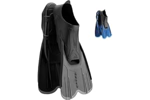 Cressi Adult Short Light Swim Fins with Self-Adjustable Comfortable Full Foot Pocket - Perfect for Traveling - Agua Short: Made in Italy