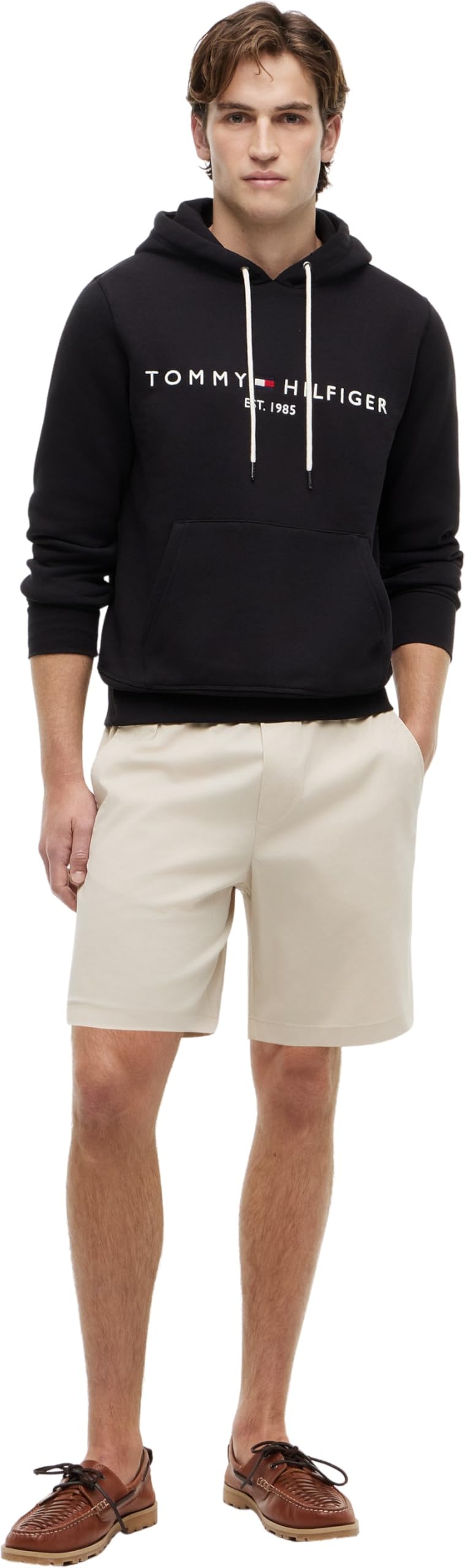 Tommy Hilfiger Herren Hoodie Core Tommy Logo mit Kapuze, Schwarz (Jet Black), L 5