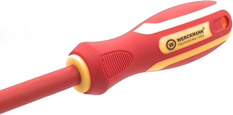 Werckmann Lot De 5 Tournevis Electricien Vde Isoles 1000v Poignee Ergonomique Traitement Magnetique Qualite Allemande Plats 3x75mm 4x100mm 5 5x125mm Cruciformes Ph1x180mm Ph2x100mm Amazon Fr Bricolage