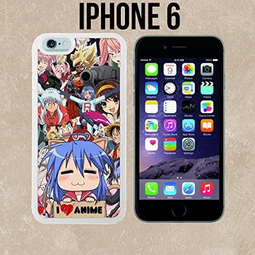 Amazon Com I Love Anime Otaku Life Custom Made Case Cover Skin For Iphone 6 White Rubber Case Ships From Ca