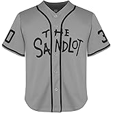 Youth Sandlot Jersey,Benny The Jet Rodriguez Alan Yeah-Yeah McClennan Michael Squints Christmas Summer Jersey for Girl Boys' (Large,Youth 30 Grey)