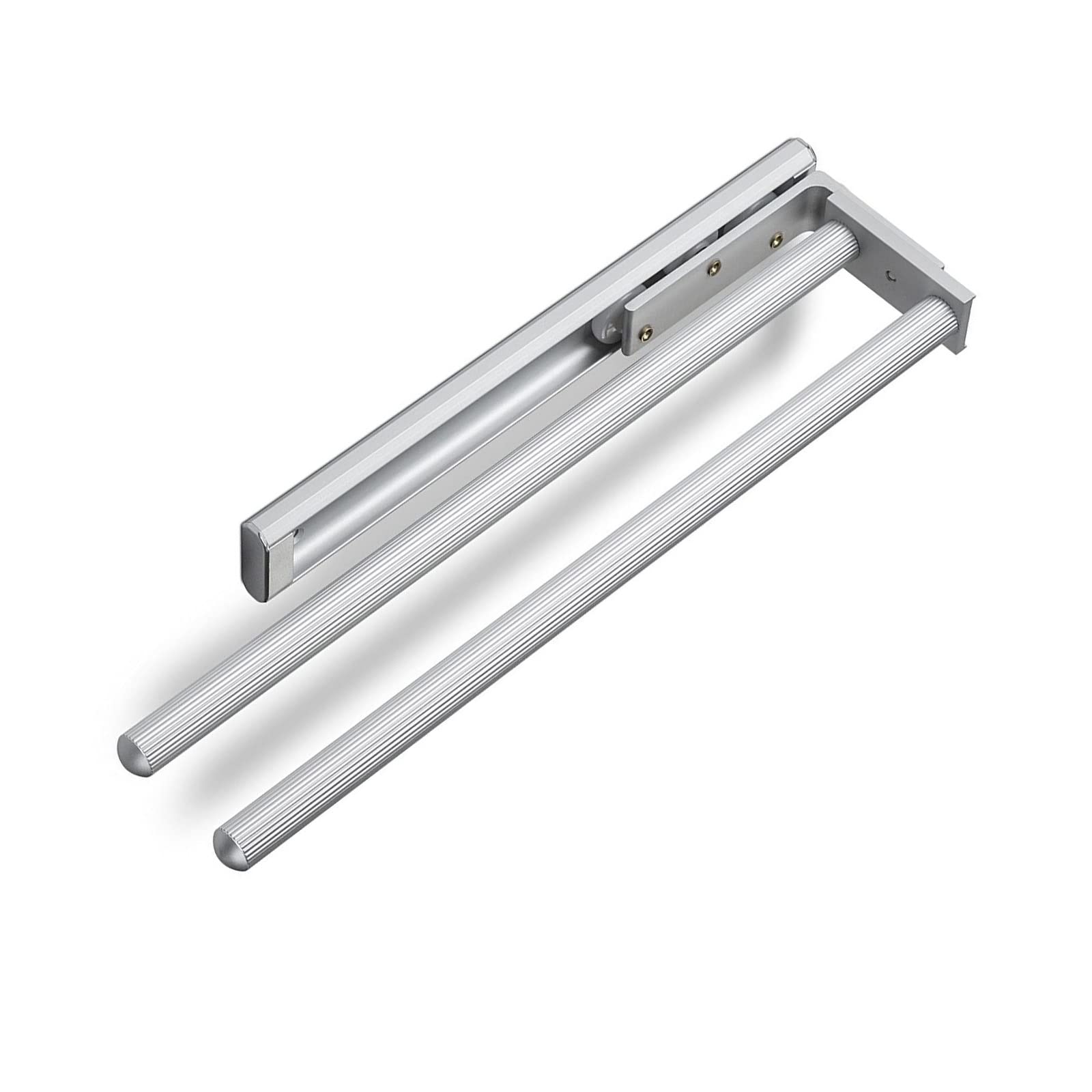 SO-TECH® Extendable Towel Rail 2-Armed Rotating 335 mm Aluminum Finishing Towel Holder Bar Towel Holder