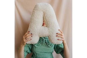 YLOEEIT Letter Pillow English Letters Pillow Soft Initial Throw Cushion Decorative Alphabet Letter Pillows Cozy 26 English Letters Throw Pillow for Living Room Sofa Couch Bed Car Decoration, 40*35*10