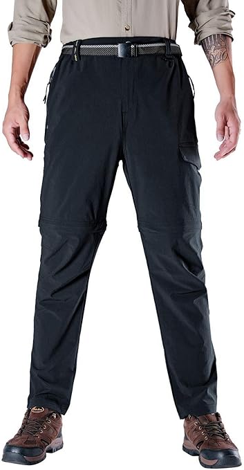 Taqqpue Men's Hiking Pants Outdoor Quick-Dry Lightweight Waterproof Fishing Mountain Pants