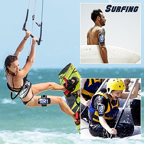 UWEAR Waterproof Case for iphone 8 iphone 7 with Armband Belt,Running Swimming Diving Protective Case Cover,Shockproof / Dropproof / snowproof for Outdoor Water Sports (4.7 inch only) (i7 Blue) - Thumbnail 5