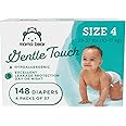 Amazon Brand - Mama Bear Gentle Touch Diapers, Hypoallergenic, Size 4, 148 Count (4 packs of 37)