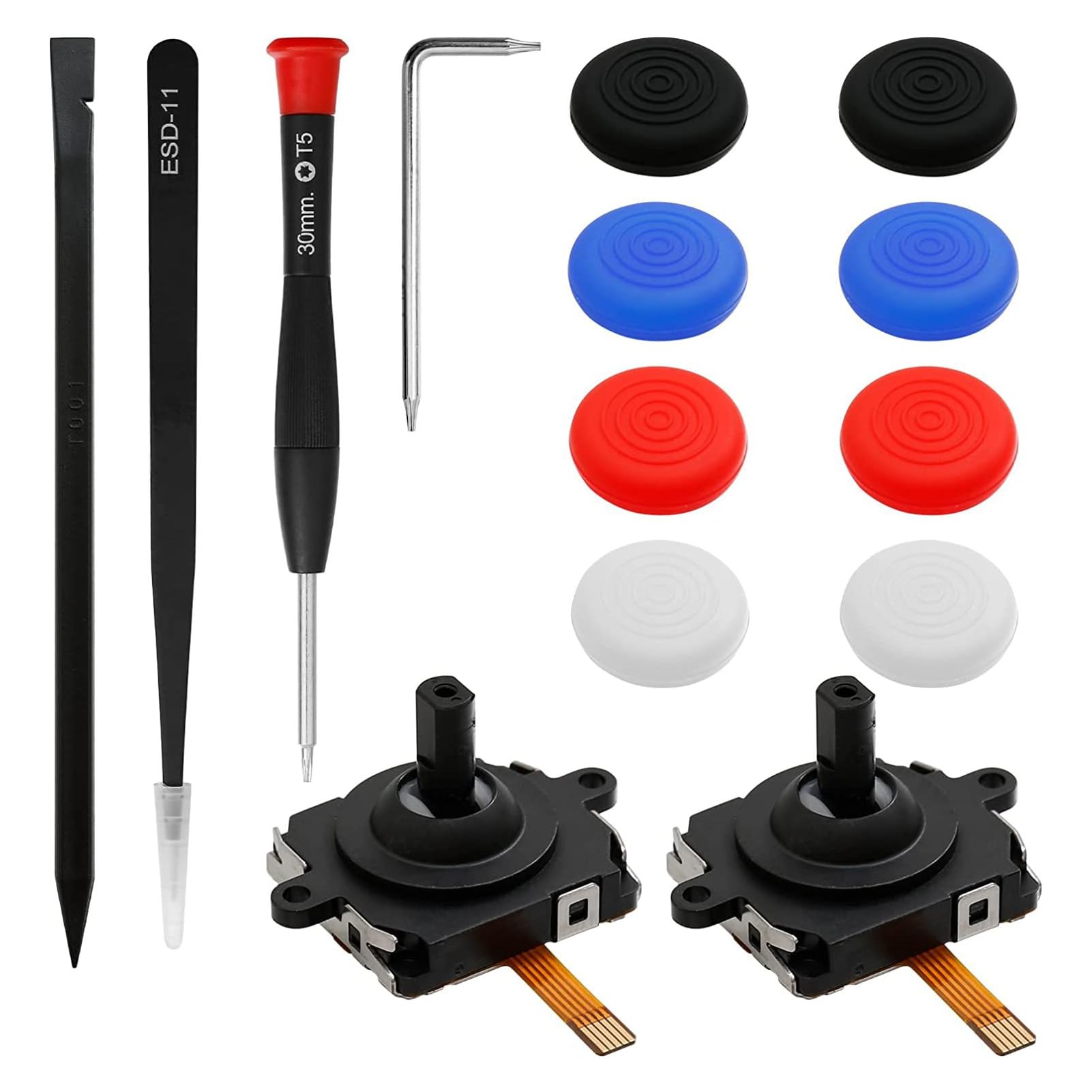 Joystick Replacement Kit Compatible for Oculus Quest 2 Controller Joystick Analog Thumb Stick Repair Kit Compatible for Meta Quest 2 Controller Accessories
