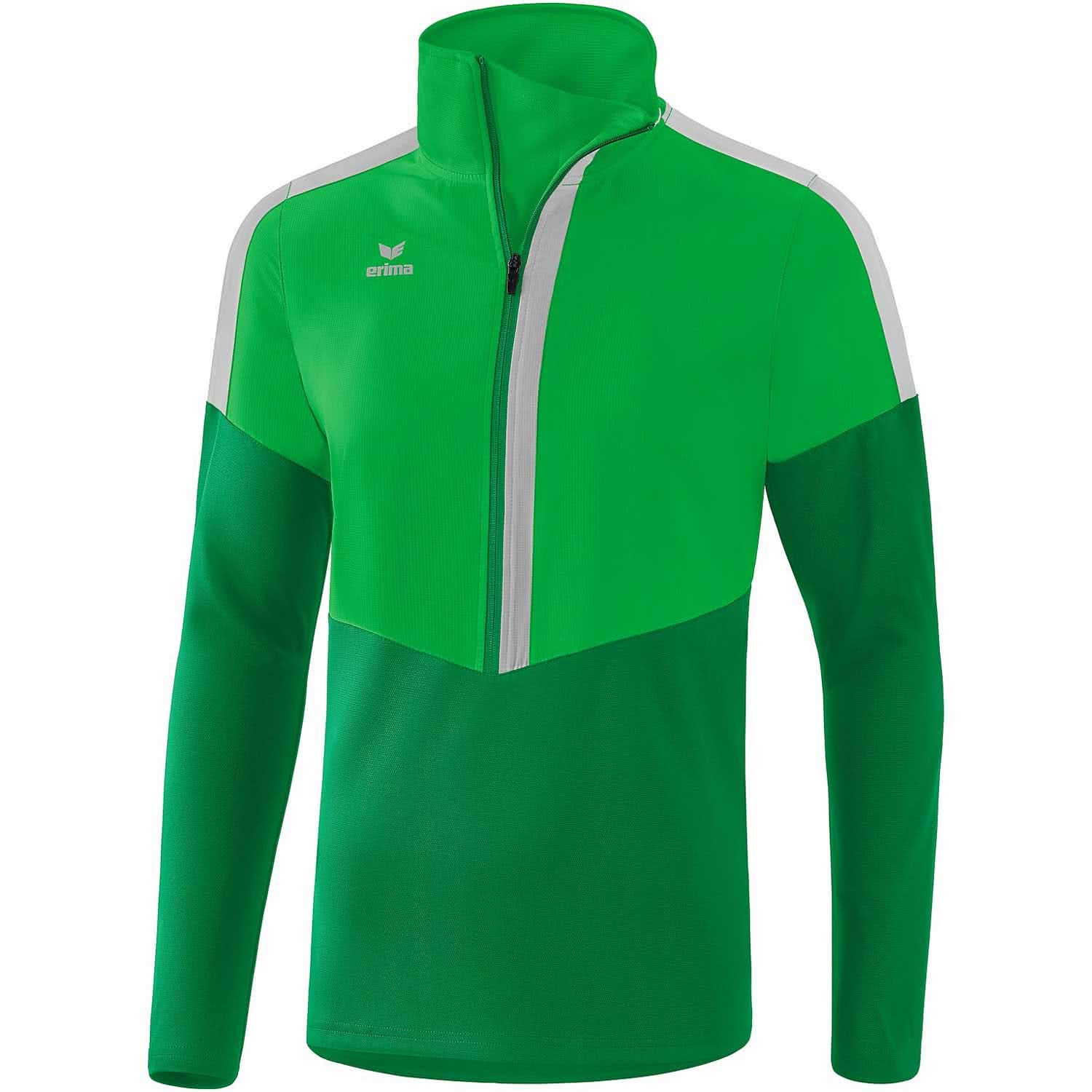 Erima Squad Sports Trainings Top - Fern Green/Emerald/Silver Grey, Large