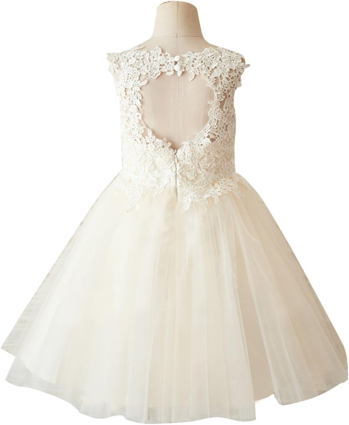 ivory lace tulle flower girl dress