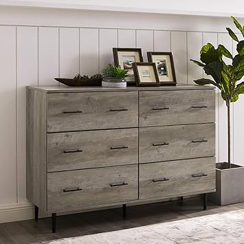 Amazon Com Walker Edison Modern 6 Wood Cabinet Buffet Storage