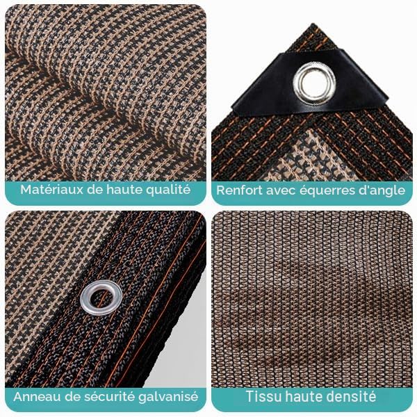 Shade net 3 x 6 m, outdoor shading net, shade net with eyelets | Shade Cloth Greenhouses Wind Cut for Cover with Eyelets, Wind for Plant Cover/Greenhouse/Garden/Pergola