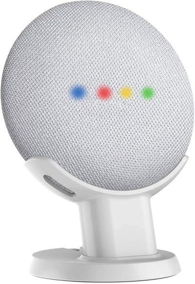 SPORTLINK Pedestal Desk Stand for Google Home Mini Nest Mini 2nd Gen White