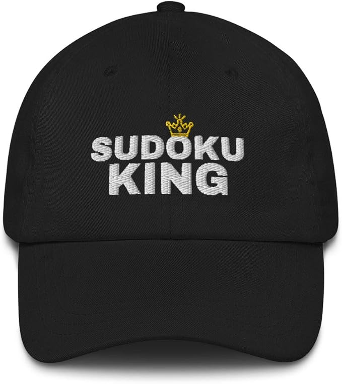 Sudoku King Embroidered Dad Hat Baseball Cap Cotton Adjustable Sudoku 