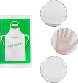 Thyonta 25PCS Thickened PE Plastic Aprons Greaseproof Disposable Catering Kids view 3