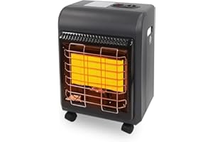 Propane Heater - OKSTENCK 18,000 BTU Warm Area up to 450 sq. ft, Propane Radiant Heater with Gas Regulator and Hose