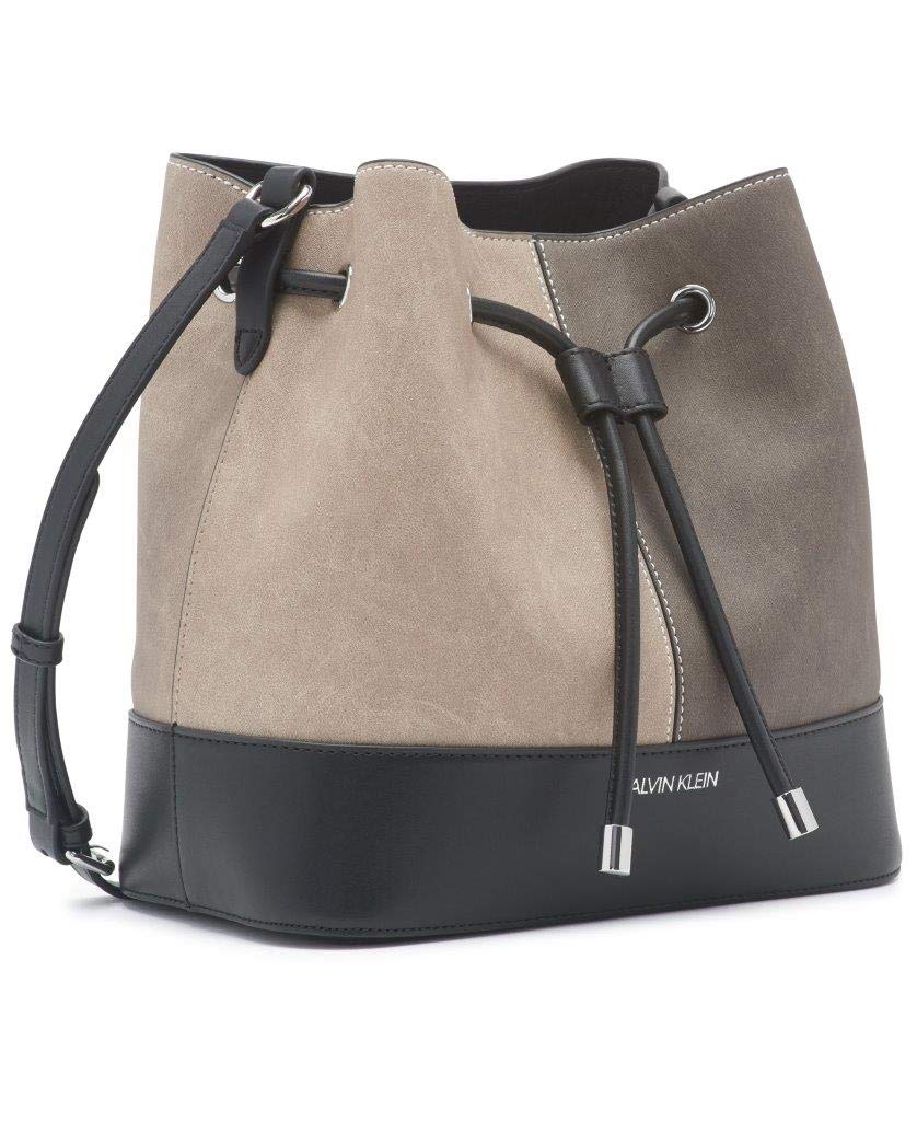 Calvin Klein Women's Gabrianna Novelty Bucket Shoulder Bag, Grey Combo, One Size