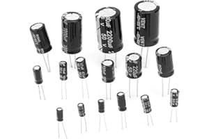 Electrolytic Capacitor Kit 150PCS 50V 1uF to 2200uF Assortment for Audio Equipment Power Supplies