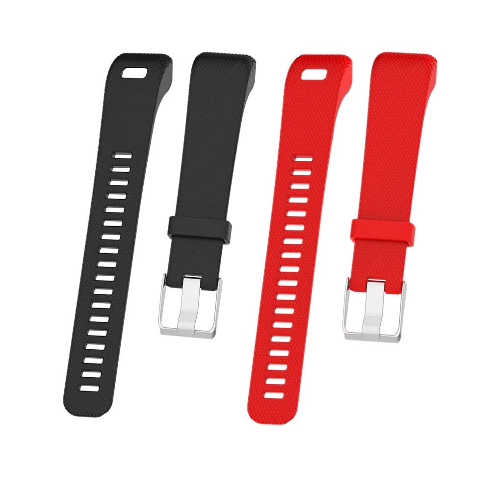 Huwokxix Watch Strap compatible with Garmin vivosmart HR+,Adjustable Silicone Sports Strap Replacement Band for Garmin Approach X10/X40