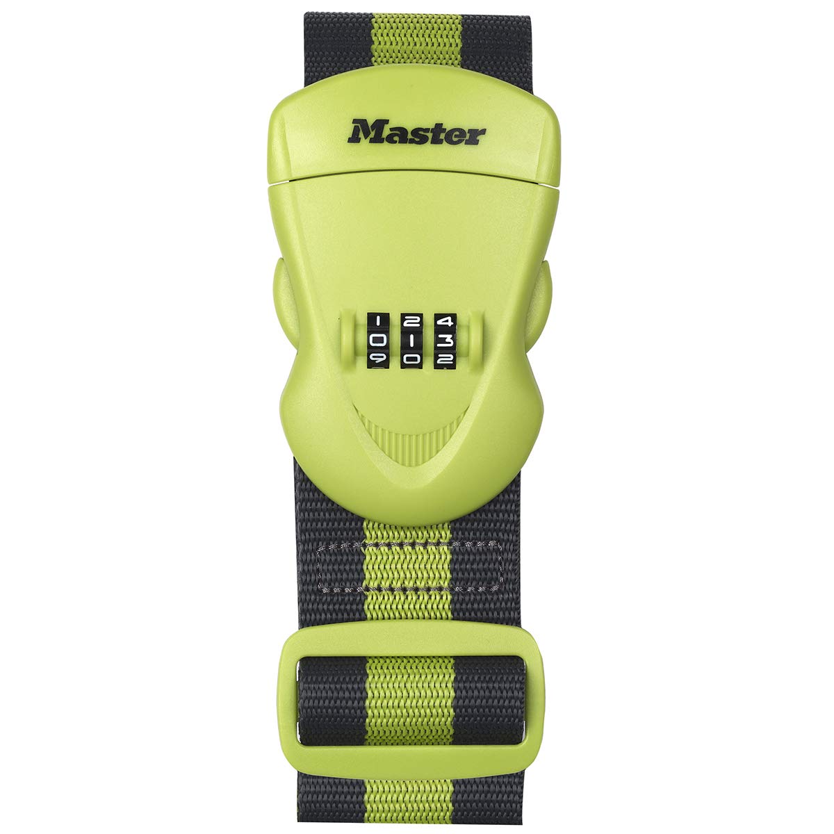 Master Lock 4701EURDGRN Luggage Strap with Combination Lock, Green, 190 x 6,5 x 4,8 cm, 200 mm