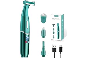BETIDOM Electric Razor for Women, 4 in 1 Womens Electric Razor, Cordless Protable Body Hair Removal for Eyebrow Face Nose Legs Underarms and Bikini Line, Personal Womens Shaver Set for Wet and Dry