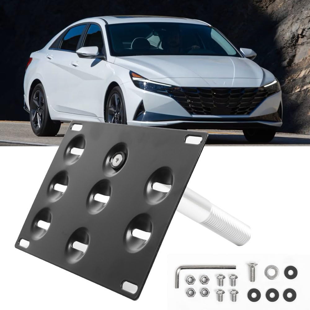 Photo 1 of (A) Front Bumper Tow Hook License Plate Relocator for Elantra & Elantra N Tag Holder Enhance Performance for Intercooler (OE Part #09147-3M000) Road Legal