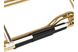 MG LEATHER WORK Trombone Neck Guard Padded. Genuine leather protection. Trombone neck cover Trombone neck wrap. Moist, dirt, oil protection. Protective neck pad. Trombone accessories (Black)