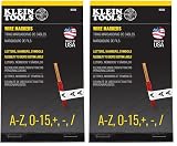 Klein Tools 56253 Wire Marker Book, Black Letters, Numbers, and Symbols (Pack of 2)