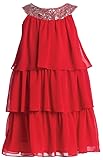 Sweet Kids Big Girls' Triple Tiered Chiffon Dress 8