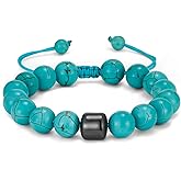 RepaTime Bracelet for Men with Hematite Bead, Mens Beaded Bracelets Adjustable Handmade Rope, Stylish Bracelets for Men, Fashion Mens Bracelet Gift for Men