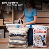 1ABOVE Vacuum Storage Bags Pack 6 Medium 50x70CM Double Zip Valve view 6