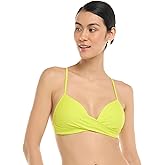 Body Glove Womens Smoothies Kerry Solid Twist Front Bikini Top Swimsuit with Adjustable 2-Way Back Detail