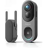 BOTSLAB 5MP Doorbell Camera Wireless, No Subscription, 32GB SD Card | AI Motion Detection with Base Station, Package Detection, VR Mode, Battery Powered, Easy Installation, 2.4GHz WiFi Only