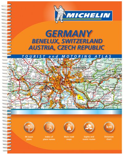 Michelin Germany/Benelux, Switzerland, Austria, Czech Republic Tourist and Motoring Atlas (Michelin Germany, Austria, Benelux, Switzerland, Czech Republic Atlas) by 