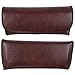 Semi Hard Eyeglass Case - Brown Protective PVC Leather Style Shell Glasses Holder with Velcro Closure - by OptiPlix