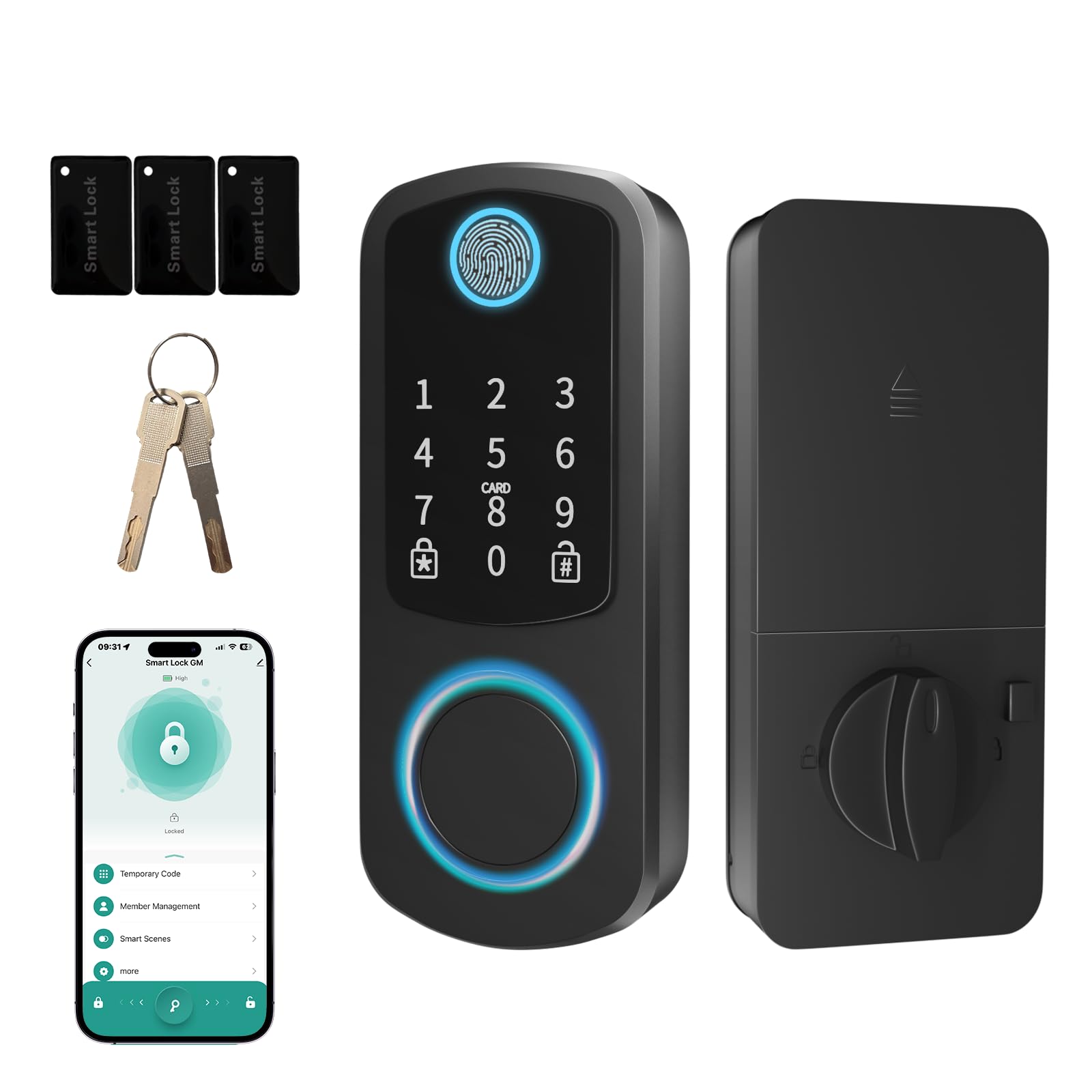 Photo 1 of Bextgoo Smart Locks for Front Door, Keyless Entry Fingerprint Door Lock, Electronic Keypad Deadbolt Smart Lock with App Control, Passcode for Home Security