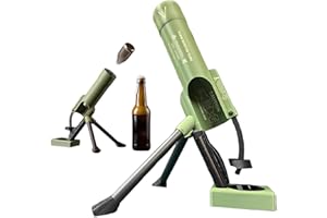 Beer Bottle Mortar Bottle Opener Mortar Beer Bottle Opener Heavy-Duty Tactical Cap Launcher Hands-Free Push Down Opener Men's