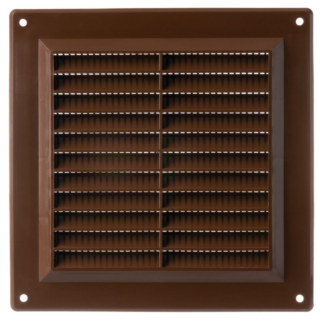150x150mm / 6x6 inch Brown Plastic Ventilation Grille - Air Vent Cover