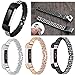 for Alta HR & Alta Bands TenYun Replacement Luxury Color Crystal Embellishment Bling Man & Woman Stainless Steel Metal Band Strap/Bangle for Fitbit Alta HR & Alta (White Crystal-Silver)