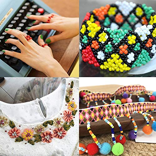 Seed Beads for Bracelets, Acrsikr 2mm Colored Small Glass Pony Beads for Bracelets Jewelry Making Crafts 24000 pcs (24 Color) - Thumbnail 5
