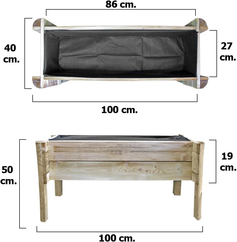 Huerto Urbano 100x40x50cm: Amazon.es: Jardín